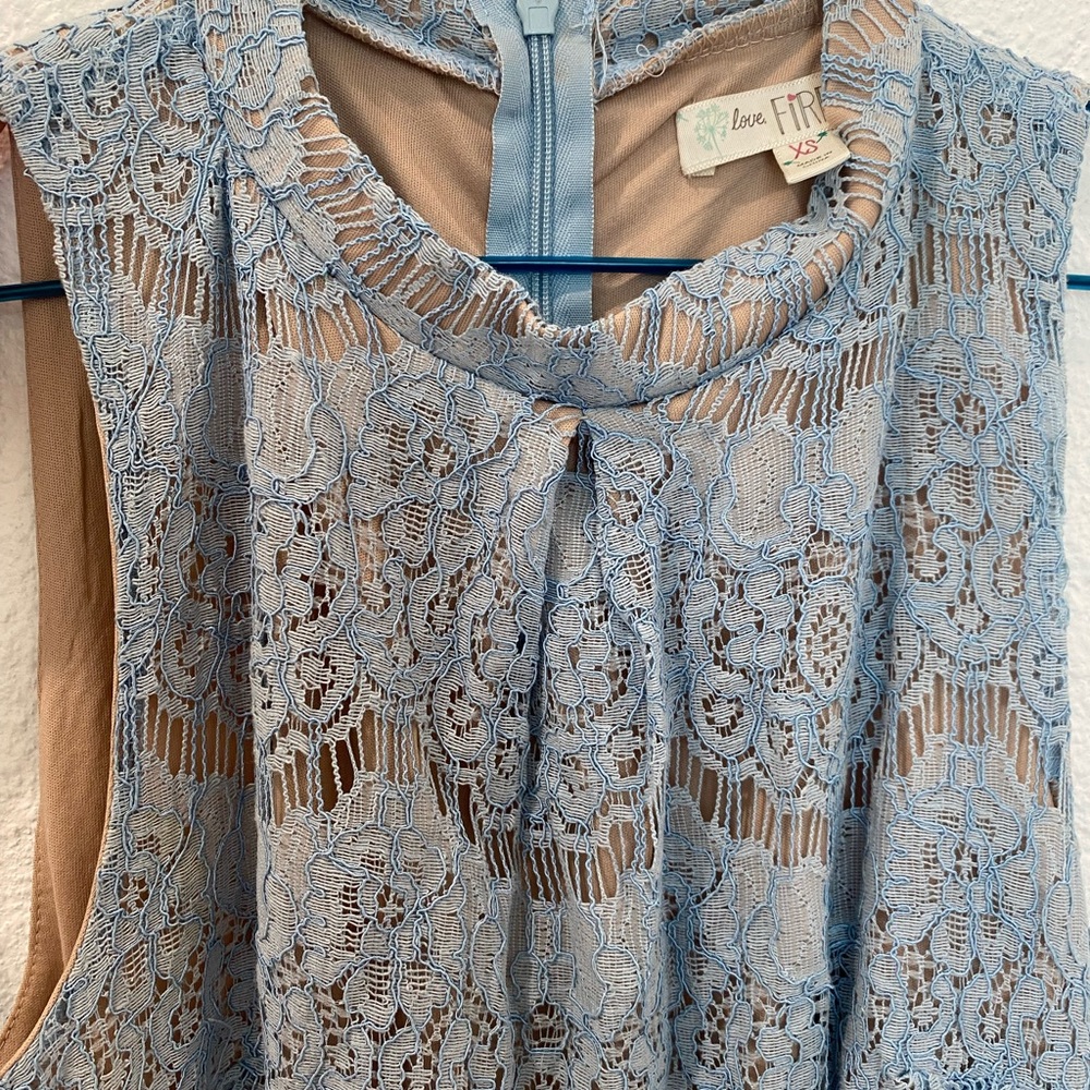 MIdi blue and beige dress size XS for juniors good quality